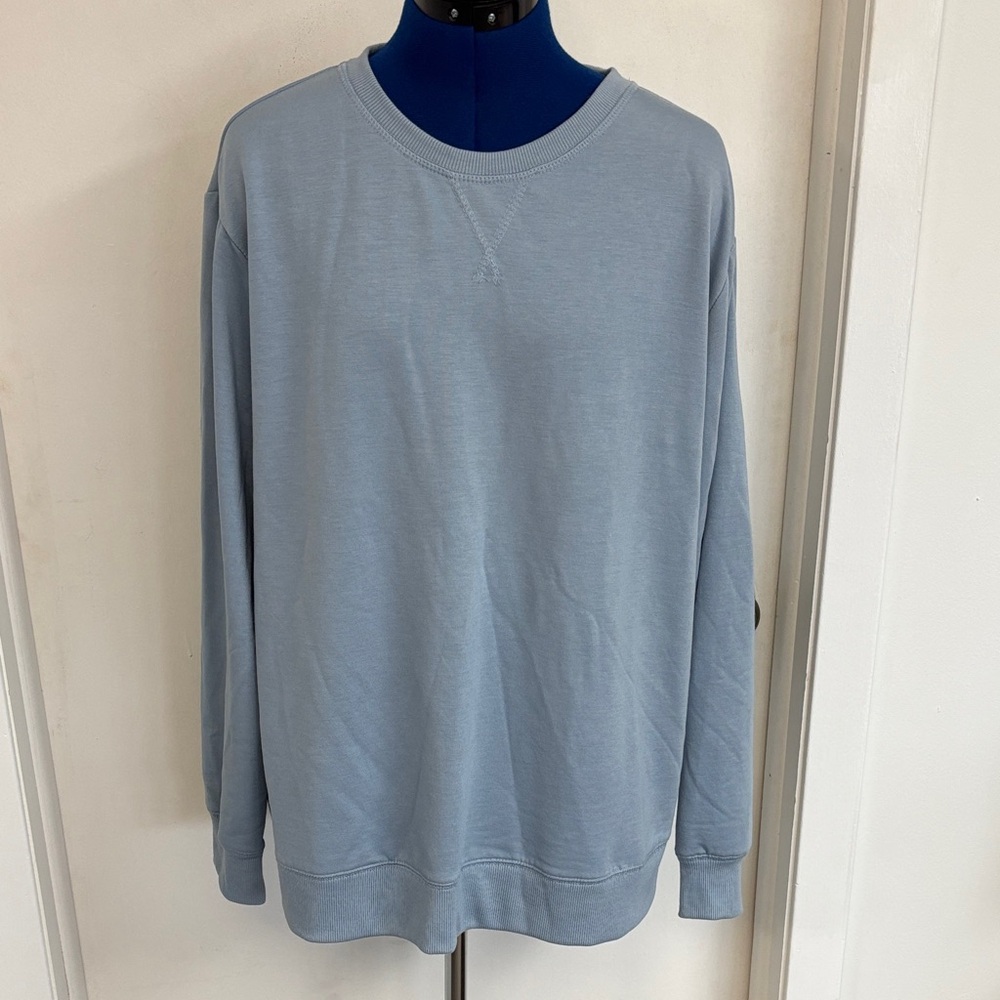 Women’s Sky Blue Crewneck Fleece Top
